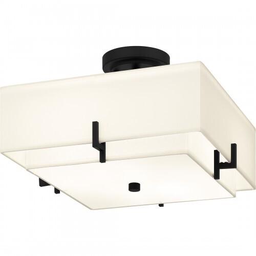 Quoizel QSF6178MBK Quoizel Semi-Flush Mount Semi flush 2 lights matte black Semi-Flush Mount