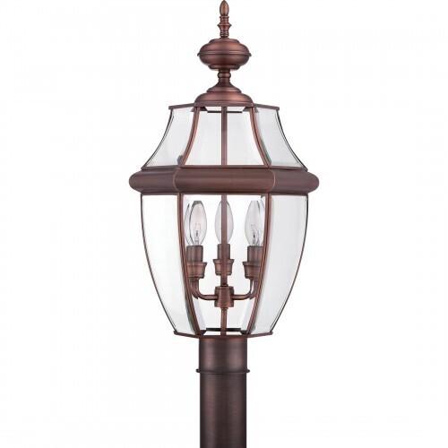 Quoizel NY9043AC Newbury Outdoor post aged copr 3l Outdoor Lantern