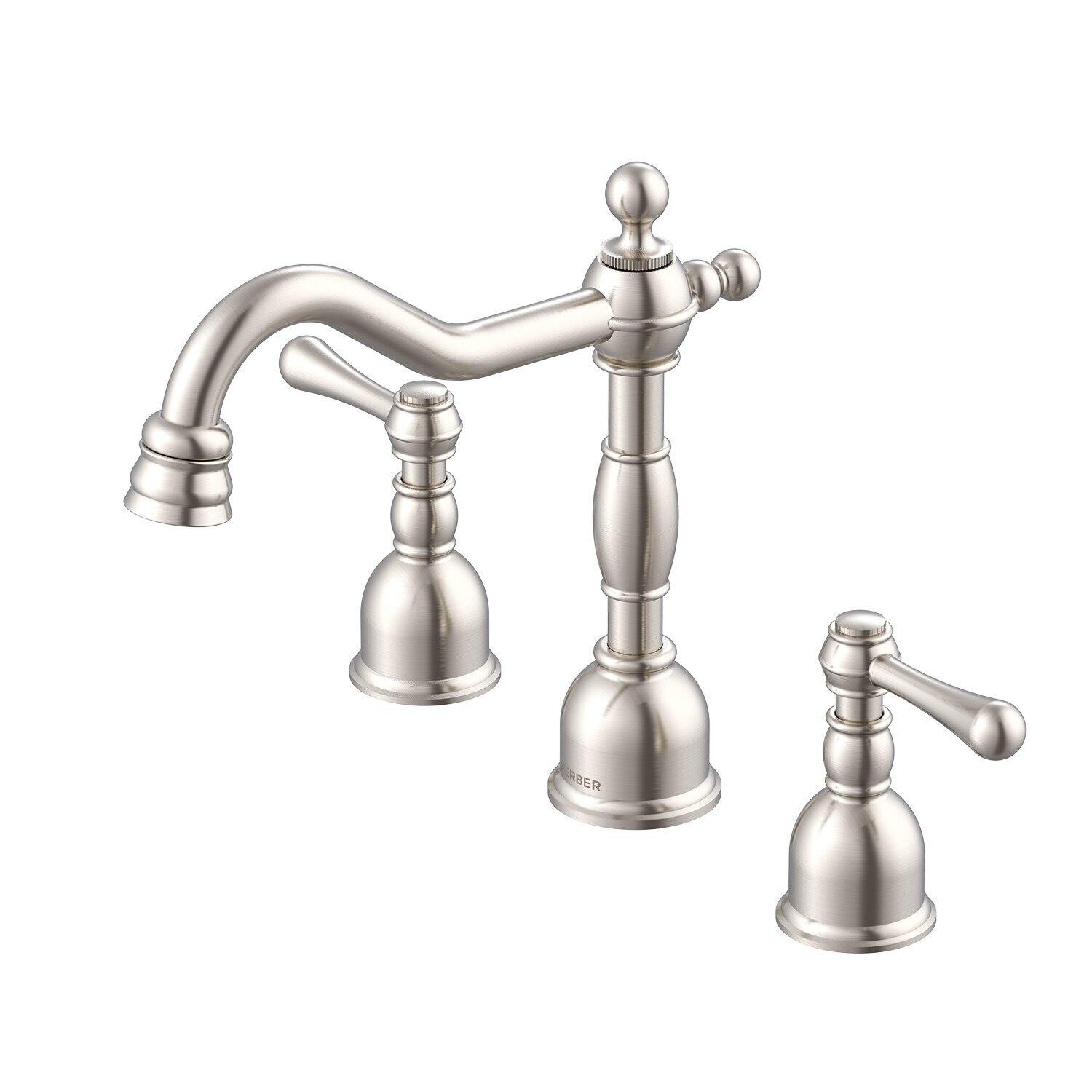 Gerber D303257BN Brushed Nickel Opulence Two Handle Widespread Lavatory Faucet