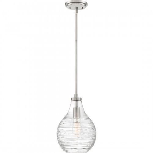 Quoizel QPP4019BN Genie Mini pendant 1 light brushed nickel Mini Pendant
