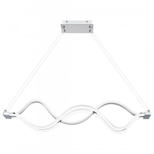 Quoizel PCBLR138C Bleecker Linear chandelier led light polished chr Island Light