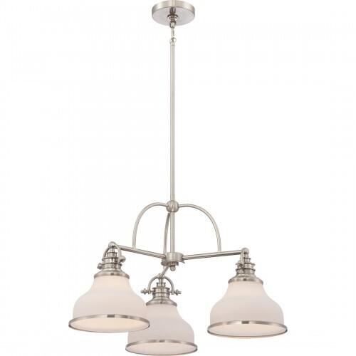 Quoizel GRT5103BN Grant Dinette chandelier brsh nikl 3lts Chandelier