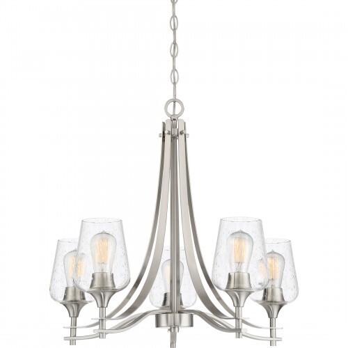 Quoizel TWE5005BN Towne 5 light chandelier brushed nickel Chandelier