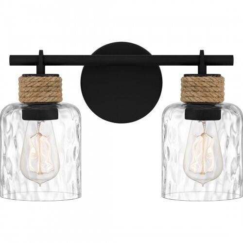 Quoizel BTC8614MBK Baltic Bath 2 lights matte black. Bath Light