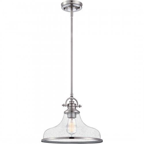Quoizel GRTS2814BN Grant Pendant 1 light brushed nickel Pendant