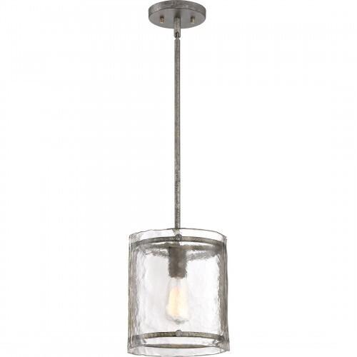 Quoizel FTS1509MM Fortress Mini pendant mottled silver Mini Pendant