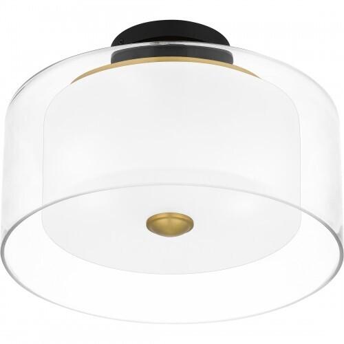 Quoizel ROW1714MBK Rowland Semi flush 2 lights matte black Semi-Flush Mount