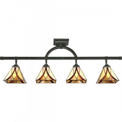 Quoizel TFAS1404VA Asheville Track light tiffany 43.5"w valiant bronz Track Light