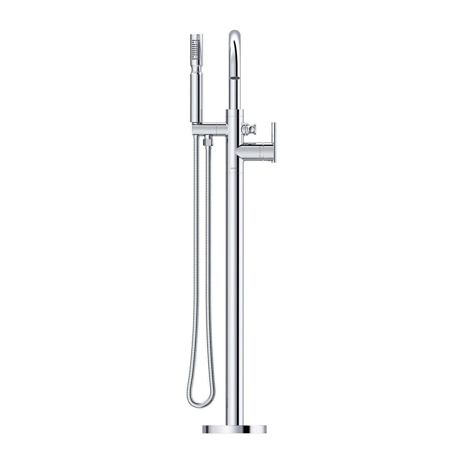 Gerber D300558BNT Brushed Nickel Contemporary Floor Mount Tub Filler Trim Kit With HA...