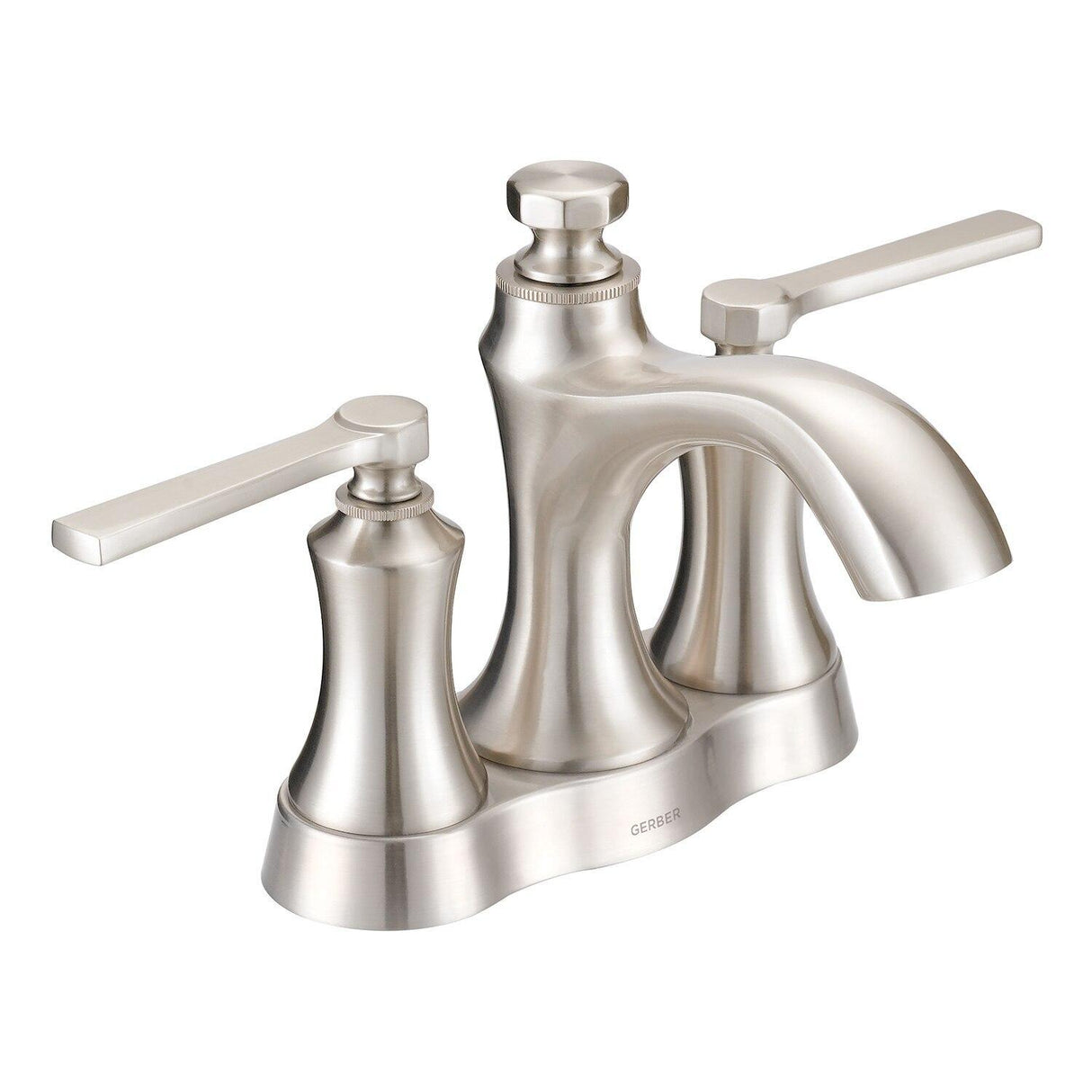 Gerber D307028BN Brushed Nickel Draper Two Handle Centerset Lavatory Faucet