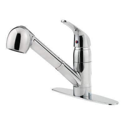 Polished Chrome Pfirst Series 1-handle, Pull-out Kitchen Faucet G133-10CC