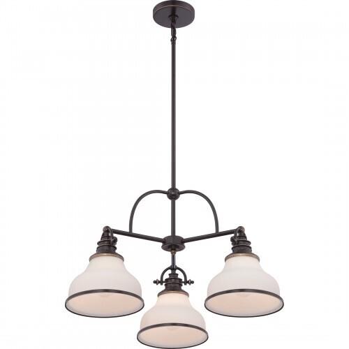 Quoizel GRT5103PN Grant Dinette chandelier plldn brnz 3lts Chandelier