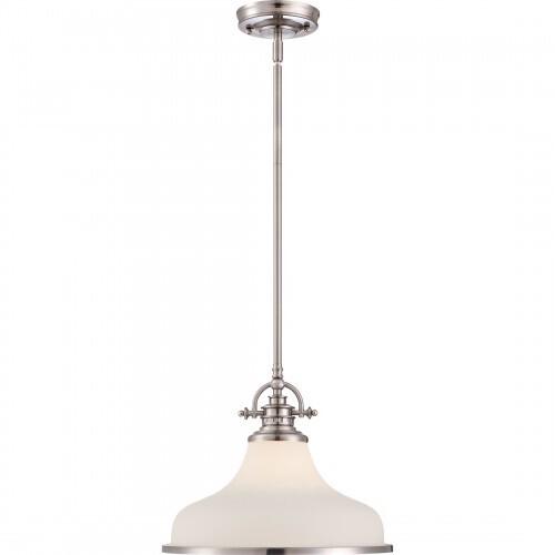 Quoizel GRT2814BN Grant Pendant brsh nikl 1lt Pendant