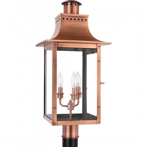 Quoizel CM9012AC Chalmers Outdoor post lantern aged copr Outdoor Lantern