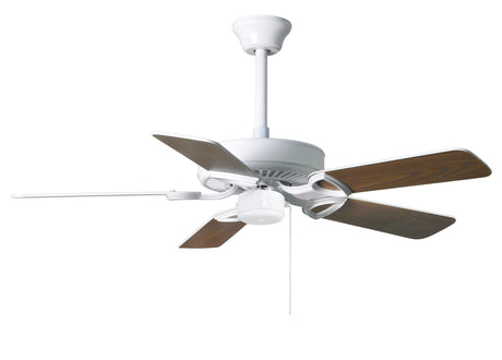 Matthews Fan AM-TW-WH-42 America 3-speed ceiling fan in gloss white finish with 42" white blades. Made in Taiwan
