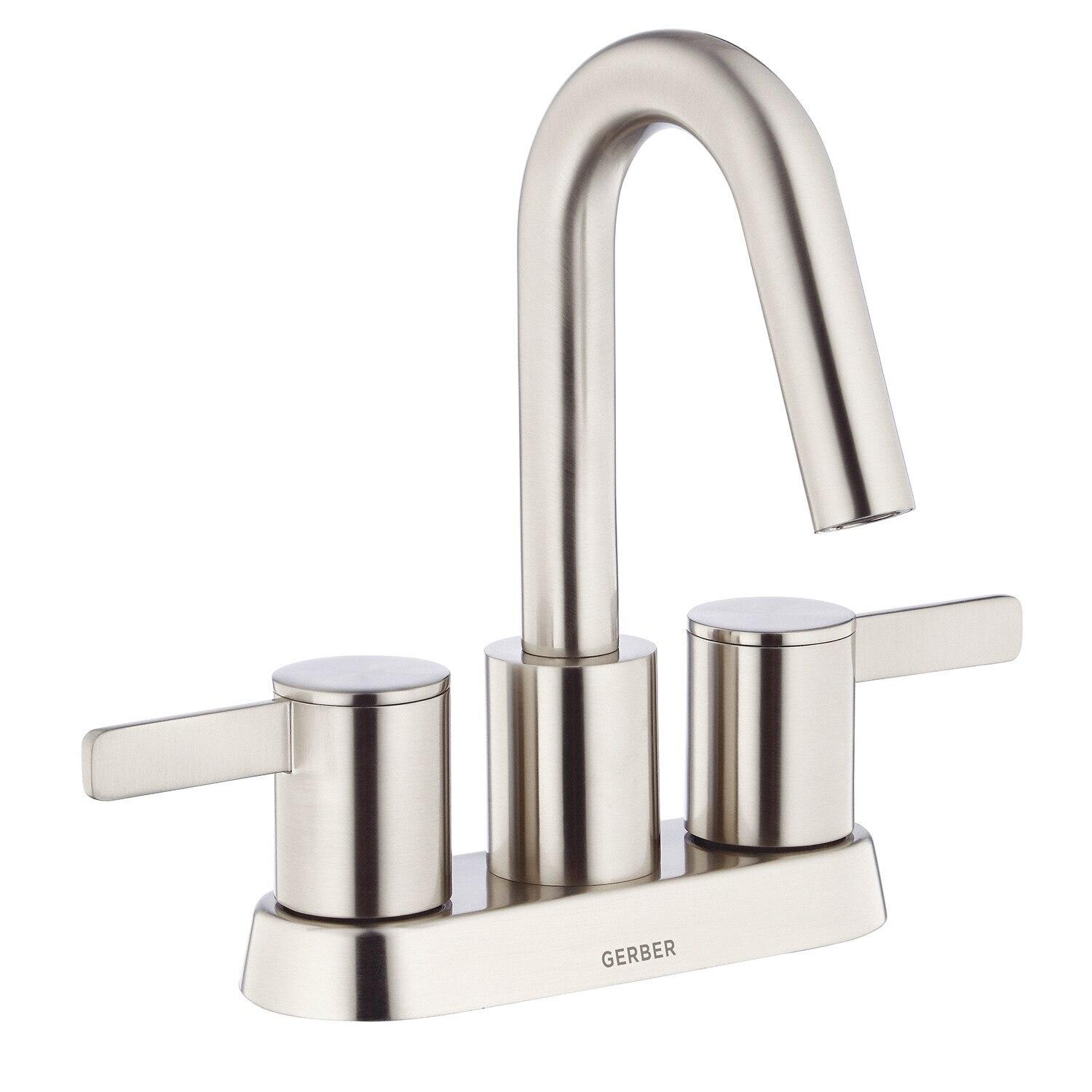 Gerber D301130BN Brushed Nickel Amalfi Two Handle Centerset Lavatory Faucet