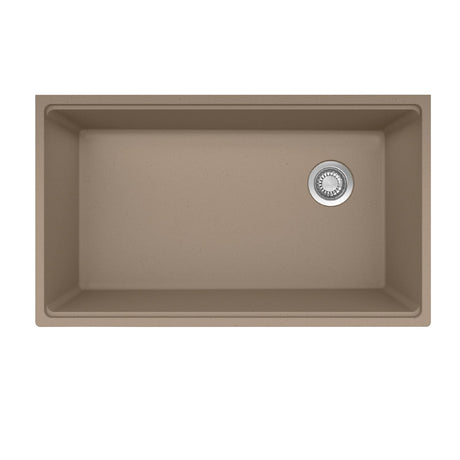 FRANKE MAG11031OW-OYS-WKC Maris Undermount 33-in x 19.31-in Granite Single Bowl Kitchen Sink in Oyster In Oyster