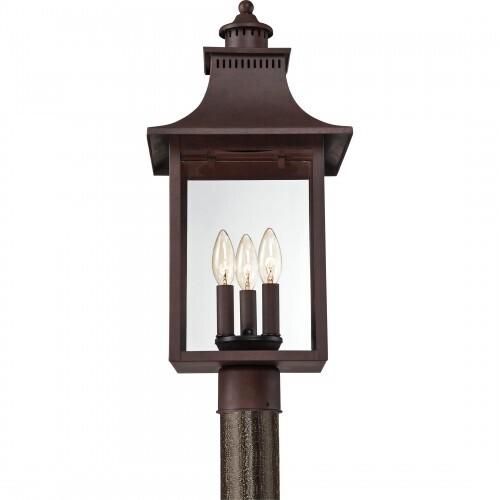 Quoizel CCR9010CU Chancellor Outdoor post lantern 10" copper bronze Outdoor Lantern