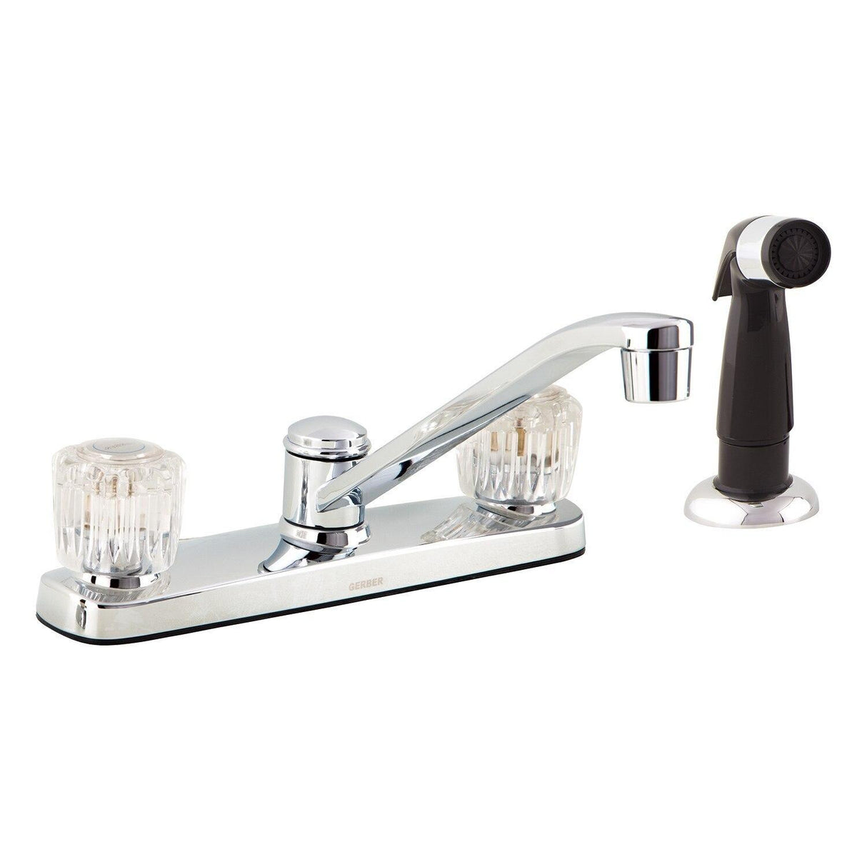 Gerber G0042211W Chrome Maxwell Se Two Handle Kitchen Faucet W/ Acrylic Handles S...