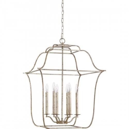 Quoizel GLY5206CS Gallery Foyer 6lt century silver leaf Pendant