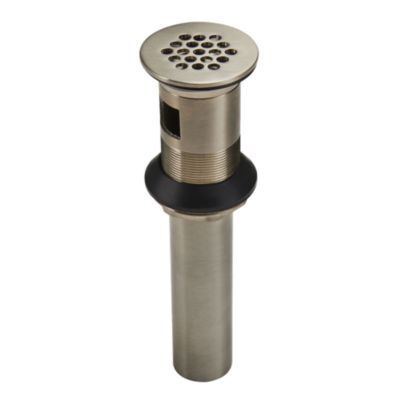 Grid Strainer with Overflow in Brushed Nickel