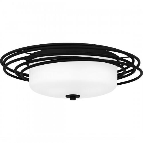 Quoizel CPE1620MBK Calliope Flush mount 2 lights matte black. Flush Mount