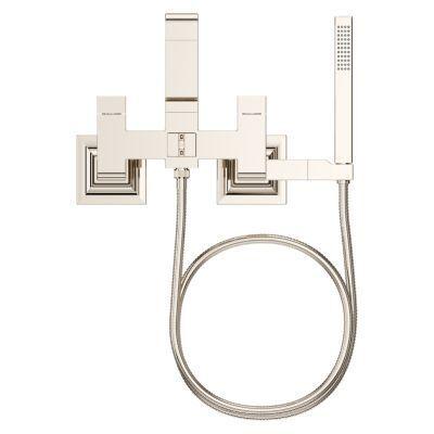 Pfister Polished Nickel Wall Mount Tub Filler Without Handles LG6-3VRVD