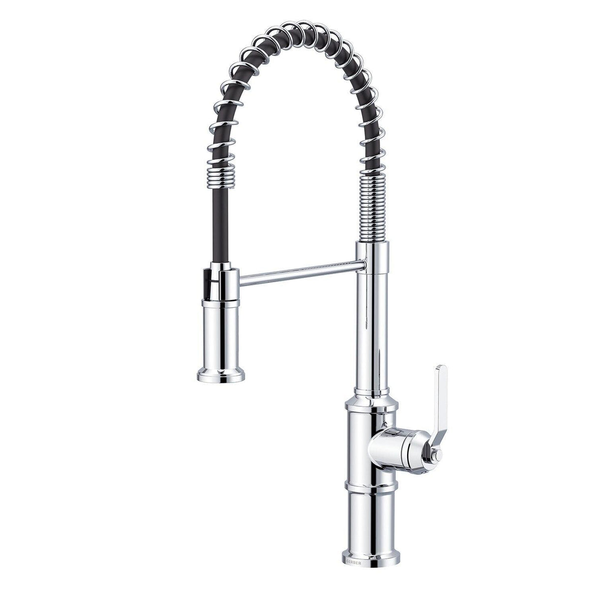 Gerber D455237 Chrome Kinzie Pre-rinse Single Handle Spring Spout Kitchen Faucet
