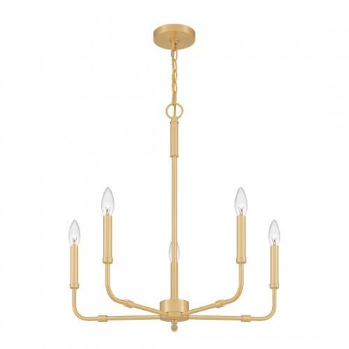 Quoizel ABR5024AB Abner Chandelier 5 light aged brass Chandelier
