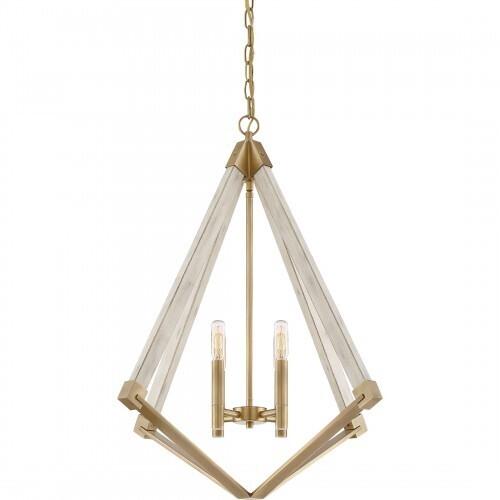 Quoizel VP5204WS Viewpoint Foyer 4lt weathered brass Pendant