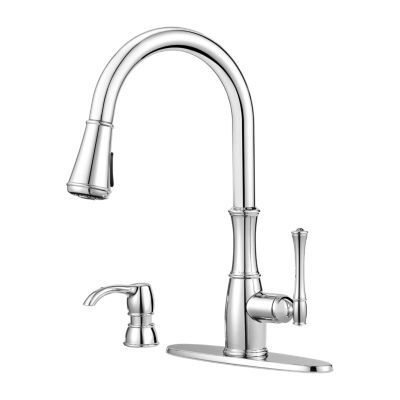 Pfister Polished Chrome Wheaton Pull-down Kitchen Faucet GT529-WH1C
