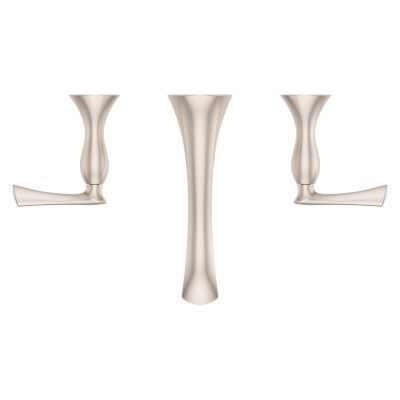 Pfister Brushed Nickel 2-handle Wall Mount Bathroom Faucet LG49-RH4K