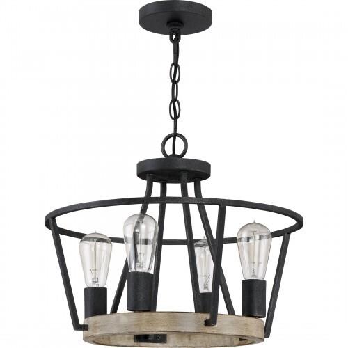Quoizel BRT2817GK Brockton Pendant 4 light grey ash Pendant