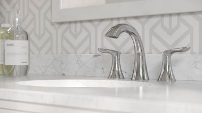 Pfister Polished Chrome Weller Widespread Bath Faucet LG49-WR0C