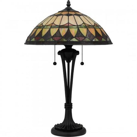 Quoizel TF16143MBK Tiffany Table lamp tiffany 2 lights matte black Table Lamp