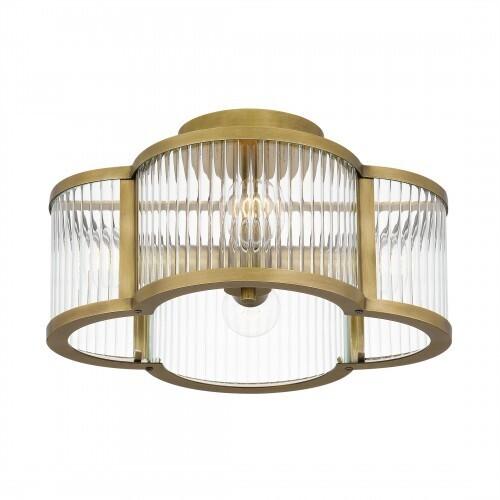 Quoizel ASR1715WS Aster Semi flush 3 lights weathered brass Semi-Flush Mount