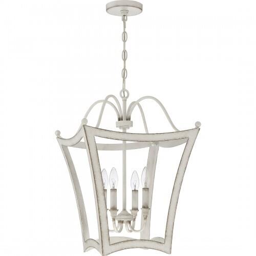 Quoizel SUM5216AWH Summerford Foyer 4 light antique white Pendant