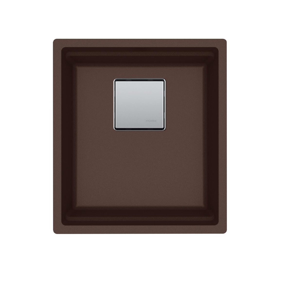 FRANKE PKG11014MOC Peak 16.1-in. x 18.1-in. Mocha Granite Undermount Single Bowl Kitchen Sink - PKG11014MOC In Mocha
