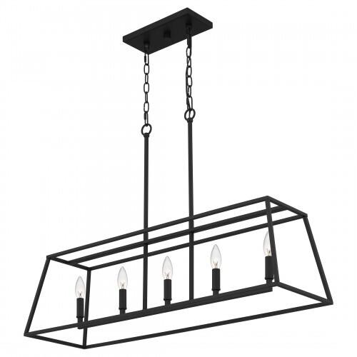Quoizel PRC536MBK Prescott Island 5 lights matte black Island Light