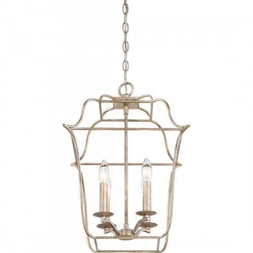 Quoizel GLY5204CS Gallery Foyer 4lt century silver leaf Pendant