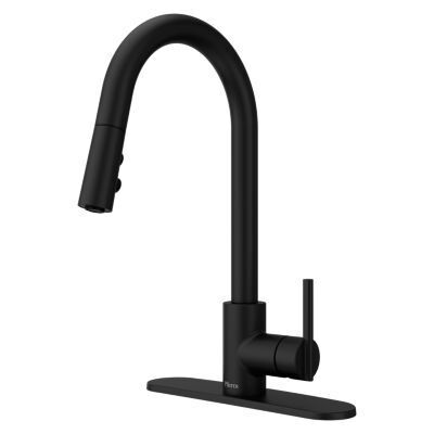 Pfister Matte Black 1-handle Pull-down Kitchen Faucet GT529-BIB