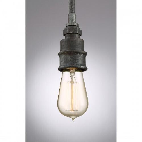 Quoizel SQR1504RK Squire Mini pendant rustic blk Mini Pendant