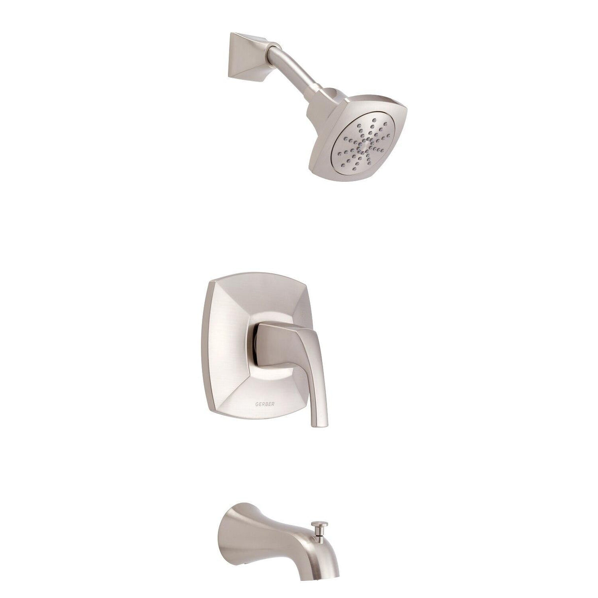 Gerber D501018BNTC Brushed Nickel Vaughn Tub & Shower Trim Kit, 1.75GPM