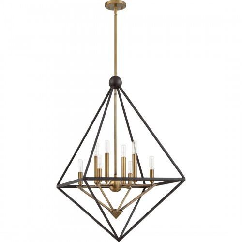 Quoizel LVR5208WT Louvre Foyer 8 light western bronze Pendant