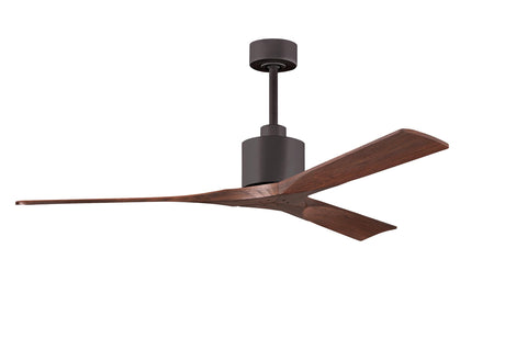 Matthews Fan NK-TB-WA-60 Nan 6-speed ceiling fan in Textured Bronze finish with 60” solid walnut tone wood blades