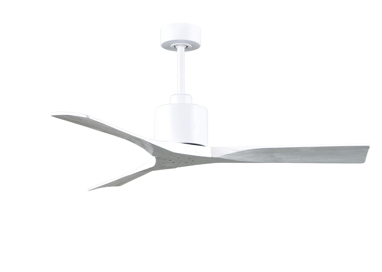 Matthews Fan NK-MWH-MWH-52 Nan 6-speed ceiling fan in Matte White finish with 52” solid matte white wood blades