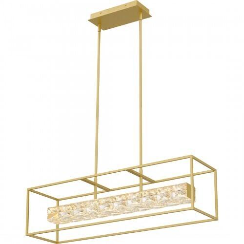 Quoizel PCDZ136SGD Dazzle Linear chandelier led light soft gold Island Light