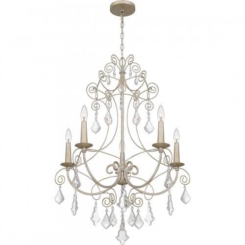Quoizel MER5028VG Merida Chandelier 5 lights vintage gold. Chandelier