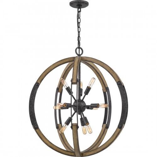 Quoizel QOP5181OK Babaton Pendant 10 light old black finish Pendant