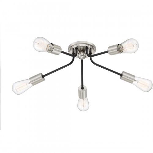 Quoizel LTT1628EK Latitude Flush mount 5lt earth black Flush Mount